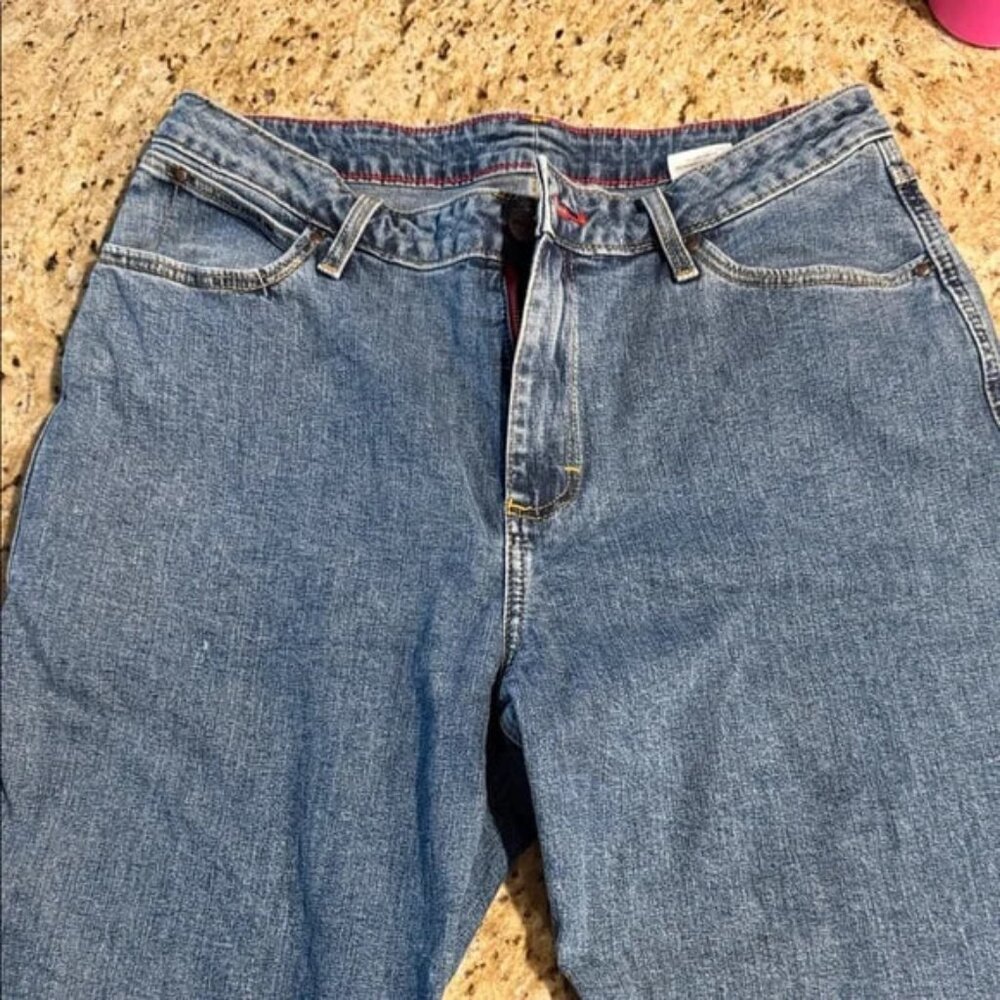 Forever 21 Blue Flare Wide Leg Jeans